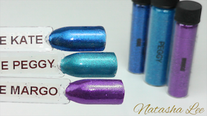 Ultra Fine Nail Art Glitters Blue Teal Purple