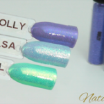 Magpie Glitter Nail Art Iridescent green blue violet