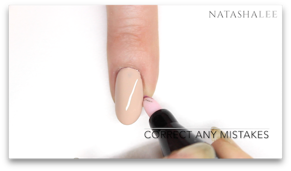 silver tip nude french nail art