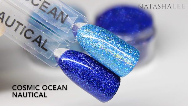 nail art holo glitter swatch blue