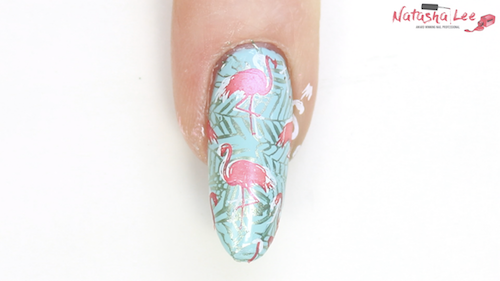 flamingo nail art design